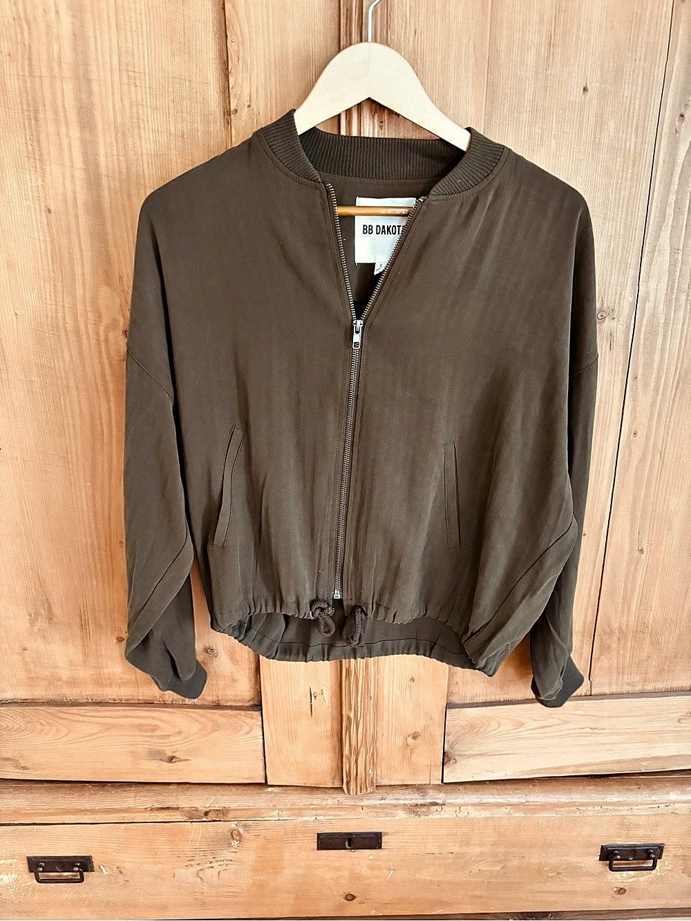 BB Dakota Jack On Duty Women's Bomber Jacket Olive Green NWT
